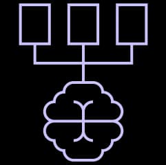 Balanced human-AI mix icon